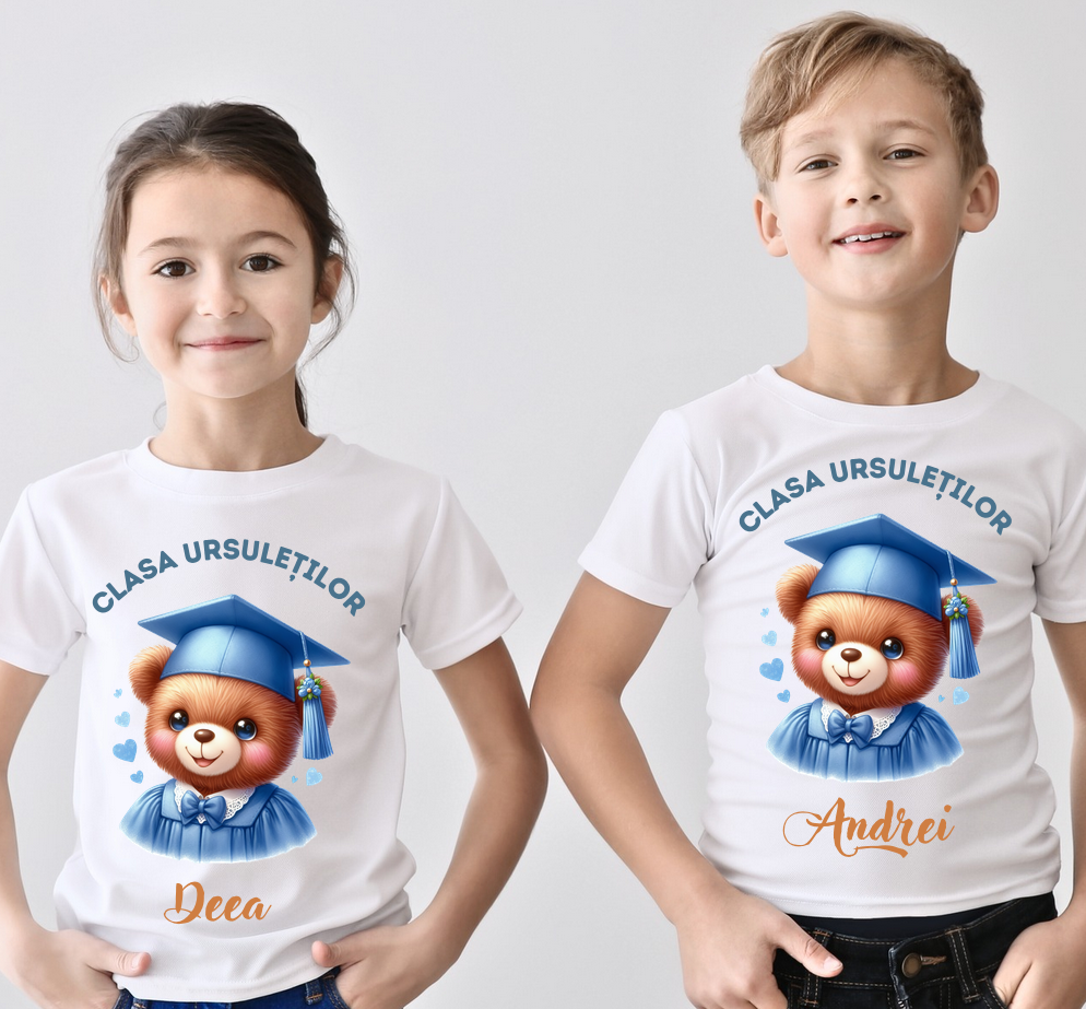 Tricou absolvire Clasa ursuletilor pentru elevi clasa 4 sau gradinita ABS1078