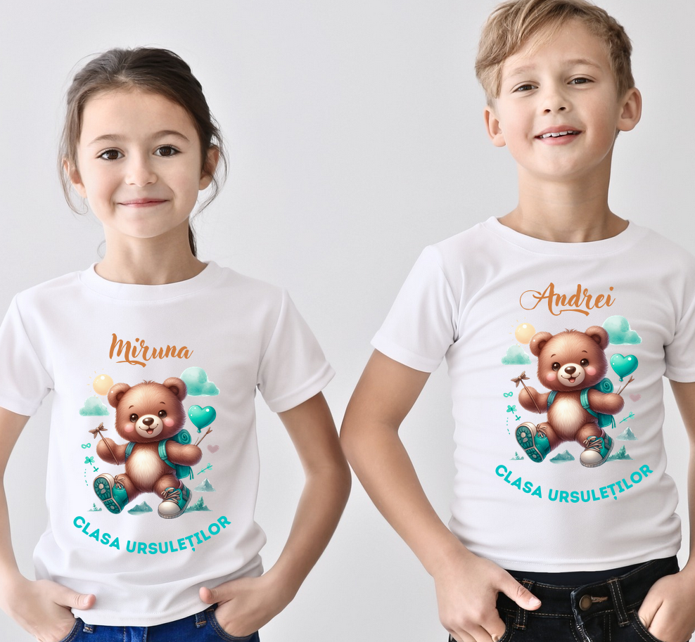 Tricou absolvire Clasa ursuletilor pentru elevi clasa 4 sau gradinita ABS1079