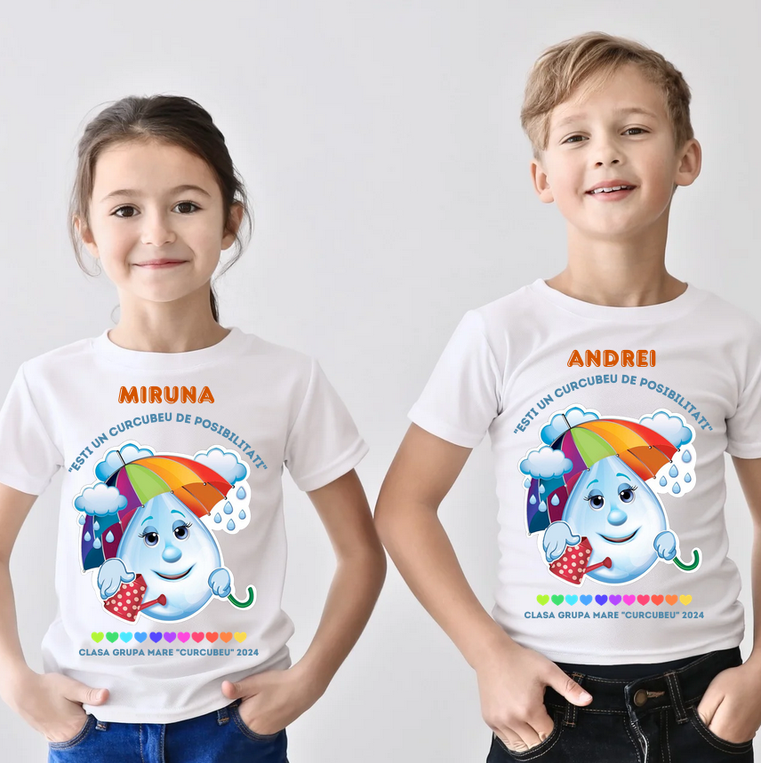 Tricou absolvire Grupa Curcubeului pentru elevi clasa 4 sau gradinita ABS1081