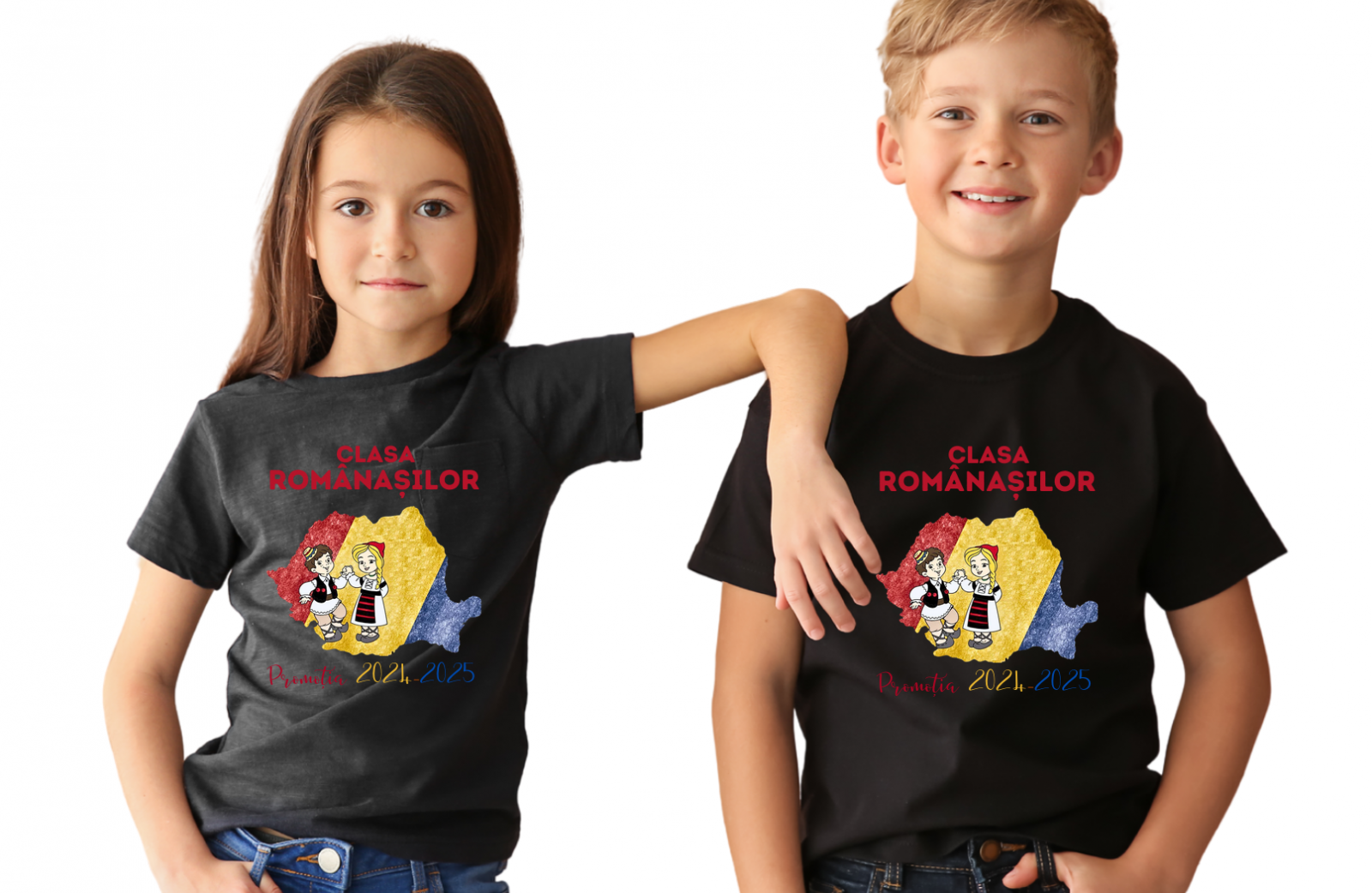 Tricou absolvire elevi pentru gradinita sau scoala Clasa Romanasilor ABS11200