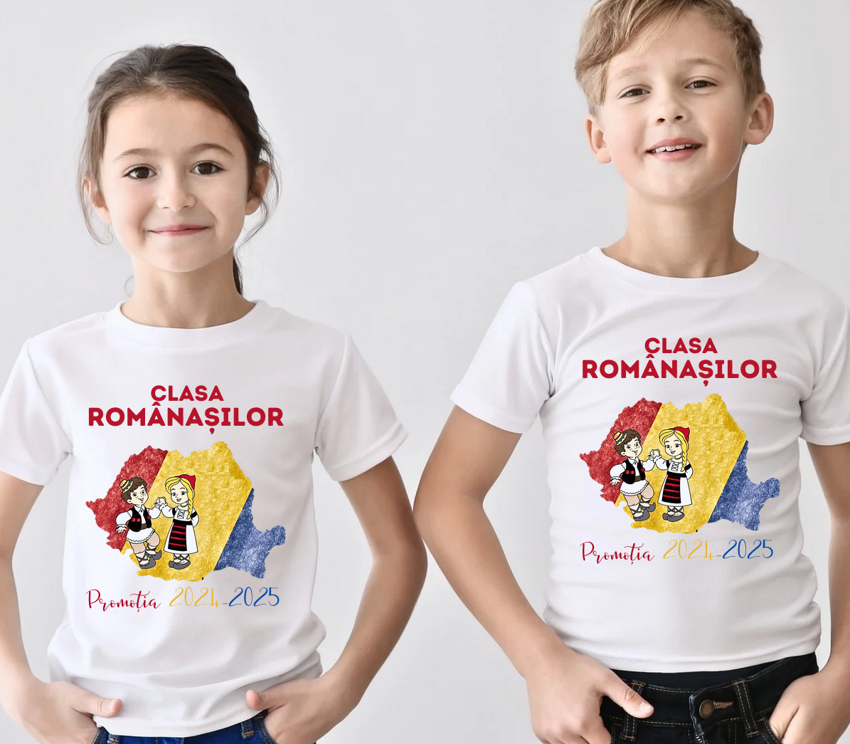 Tricou absolvire elevi pentru gradinita sau scoala Clasa Romanasilor ABS11200