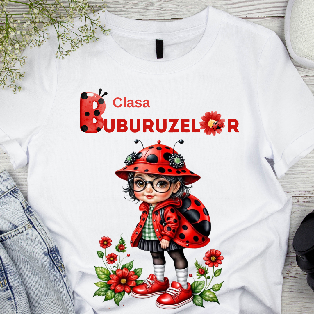 Tricou Clasa buburuzelor  elevi clasa 4 sau gradinita  ABS1068.1