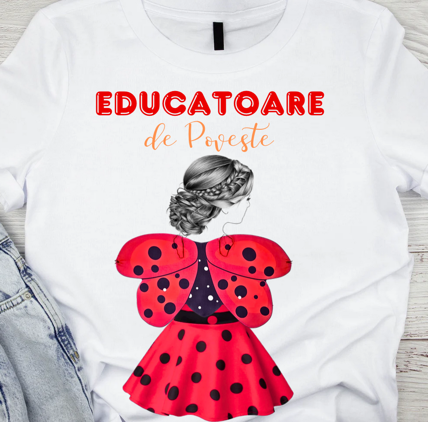 Tricou absolvire elevi clasa 4 sau gradinita Clasa buburuzelor cu text sau poze ABS1071