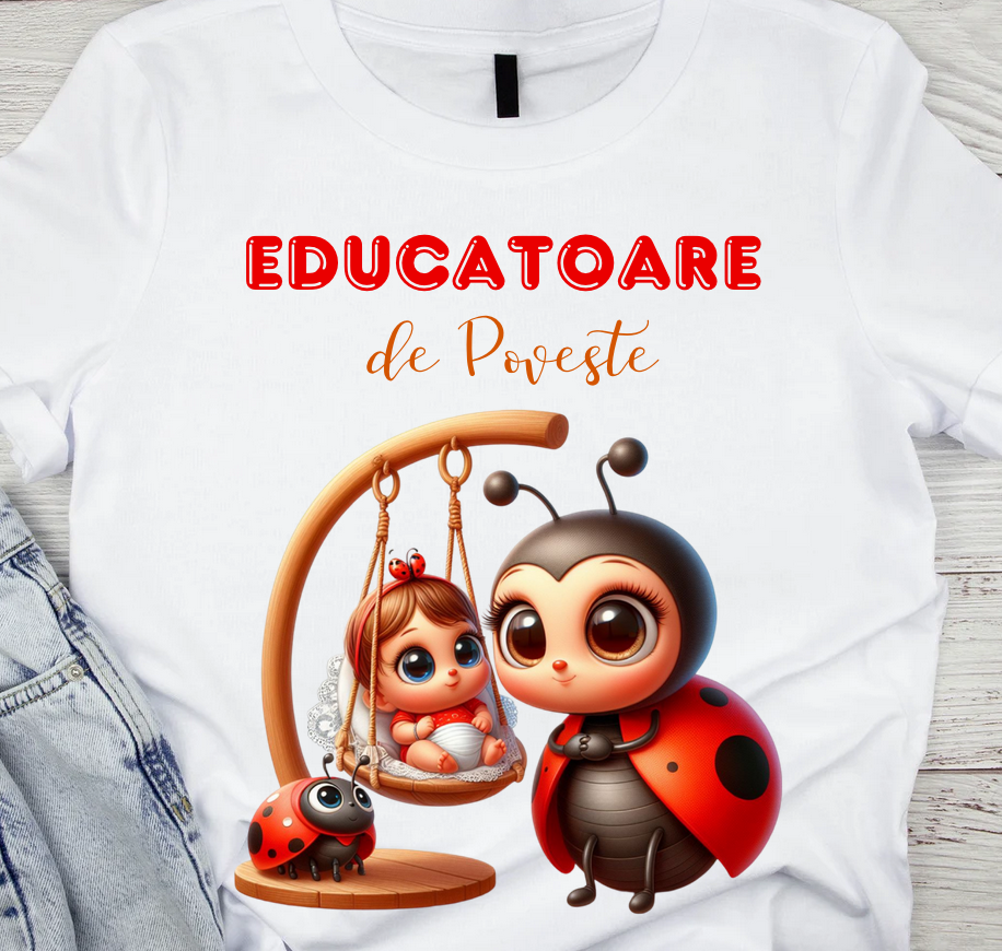 Tricou absolvire elevi clasa 4 sau gradinita Clasa buburuzelor cu text sau poze ABS1071