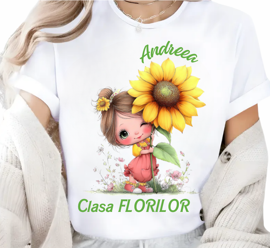 Tricou absolvire elevi clasa 4 sau gradinita Clasa Floricelelor