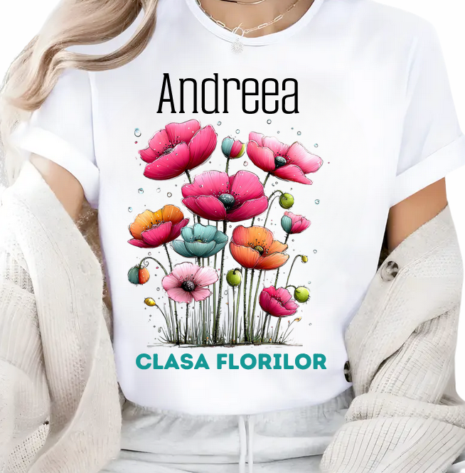 Tricou absolvire elevi clasa 4 sau gradinita Clasa Floricelelor