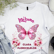 Tricou absolvire elevi clasa 4 sau gradinita Clasa Floricelelor cu text sau poze ABS1054