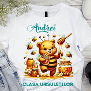 Tricou absolvire elevi clasa 4 sau gradinita Clasa ursuletilor cu text sau poze ABS1055
