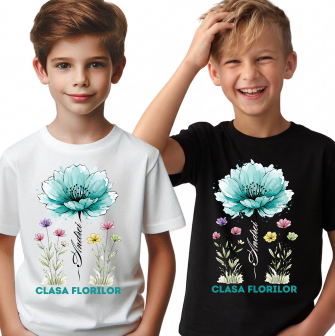 Tricou absolvire elevi clasa 4 sau gradinita Clasa Floricelelor
