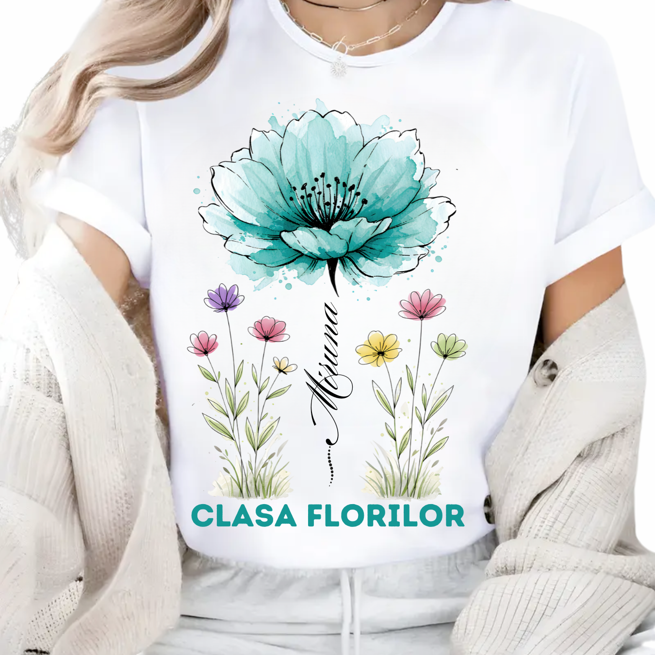 Tricou absolvire elevi clasa 4 sau gradinita Clasa Floricelelor