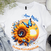 Tricou absolvire elevi clasa 4 sau gradinita Clasa fluturasilor cu text sau poze ABS1062