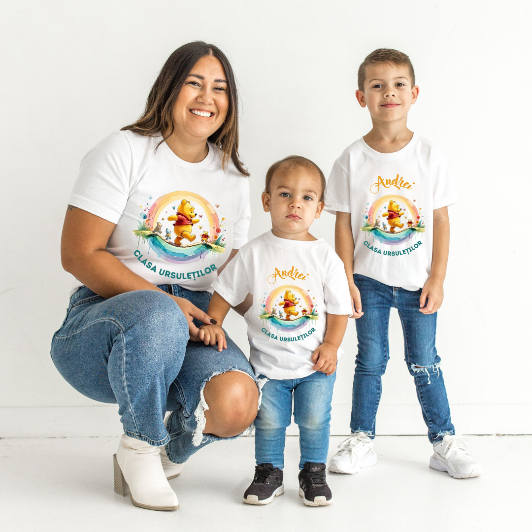 Tricou absolvire elevi clasa 4 sau gradinita Clasa ursuletilor cu text sau poze ABS1057