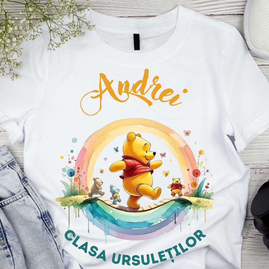 Tricou absolvire elevi clasa 4 sau gradinita Clasa ursuletilor cu text sau poze ABS1057