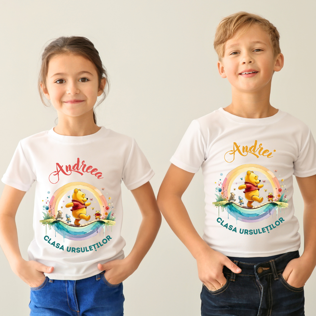 Tricou absolvire elevi clasa 4 sau gradinita Clasa ursuletilor cu text sau poze ABS1057