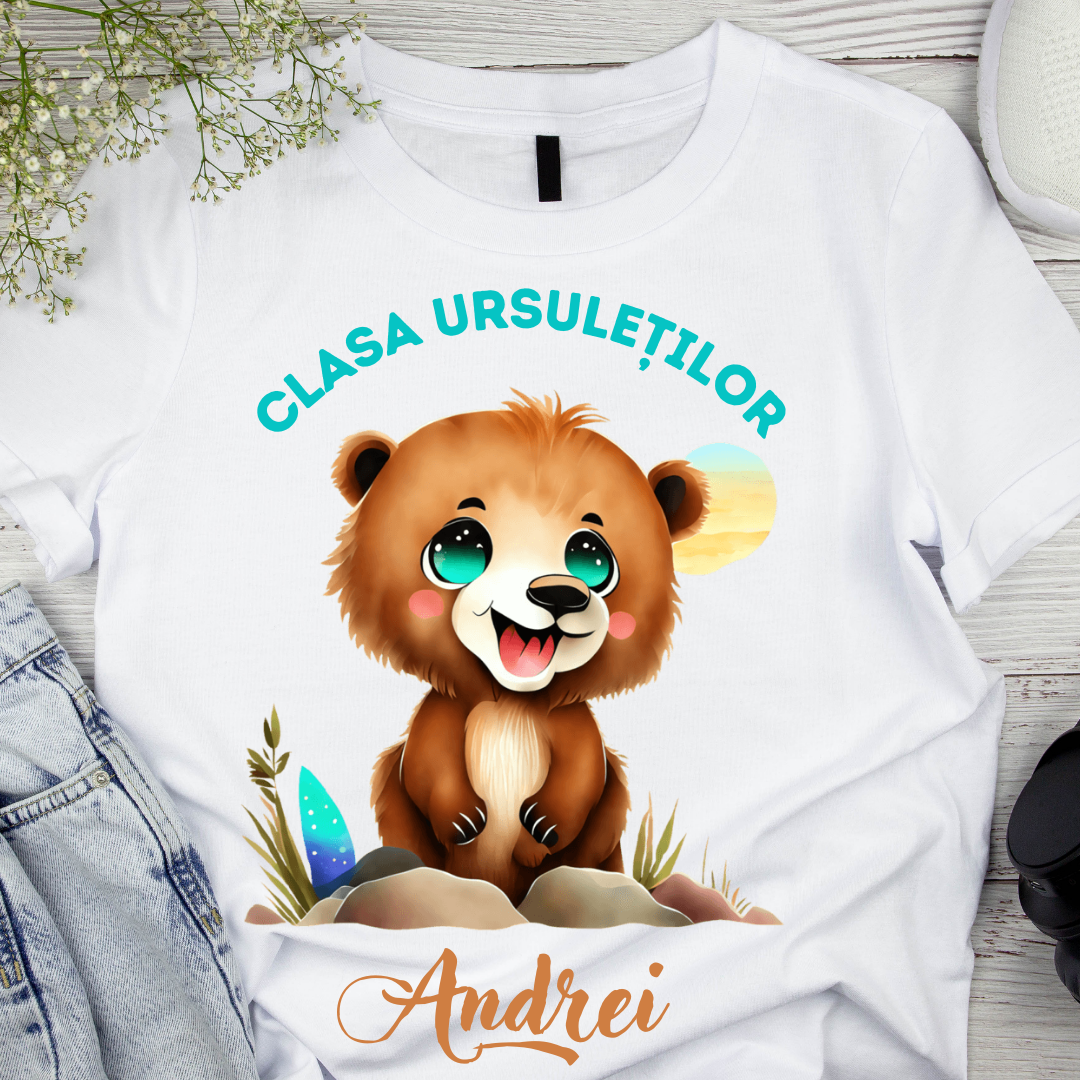 Tricou absolvire elevi clasa 4 sau gradinita Clasa ursuletilor cu text sau poze ABS1058
