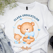 Tricou absolvire elevi clasa 4 sau gradinita Clasa ursuletilor cu text sau poze ABS1059