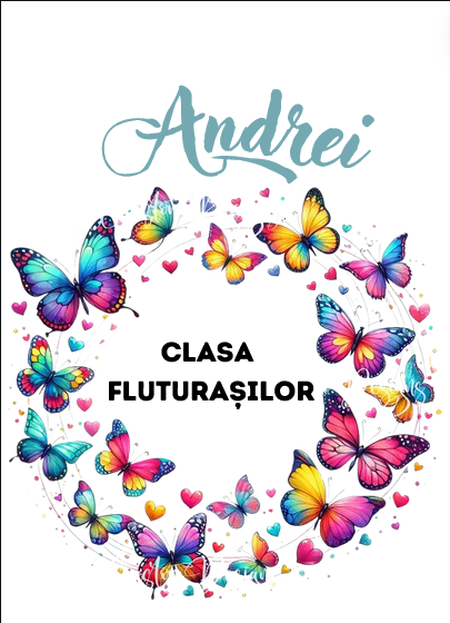 Tricou absolvire elevi clasa 4 sau gradinita Clasafluturasilor cu text sau poze ABS1060