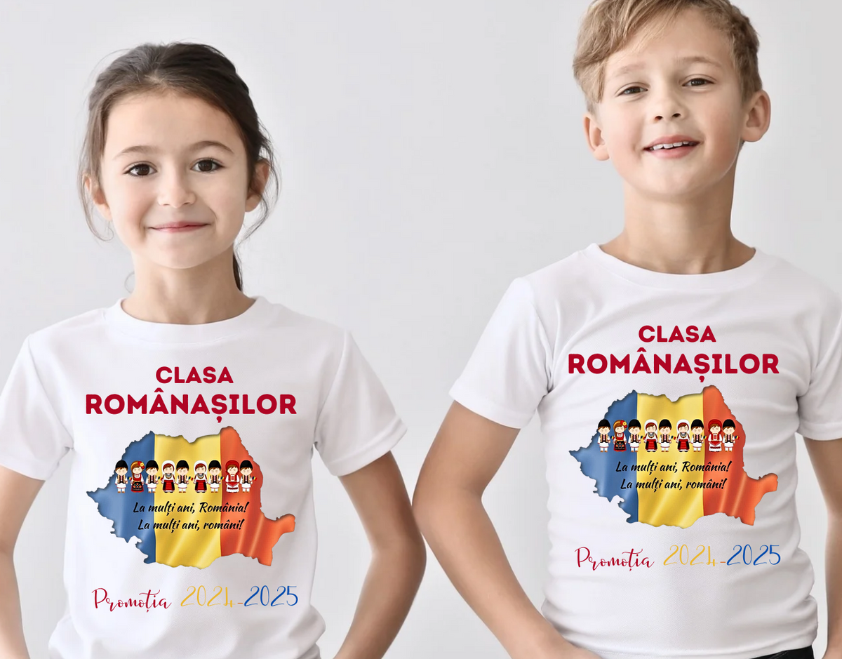 Tricou traditional absolvire elevi hora unirii Clasa Romanasilor ABS11202