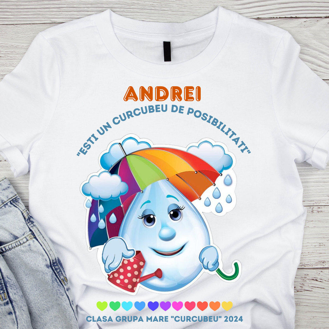 Tricou absolvire Grupa Curcubeului pentru elevi clasa 4 sau gradinita ABS1082