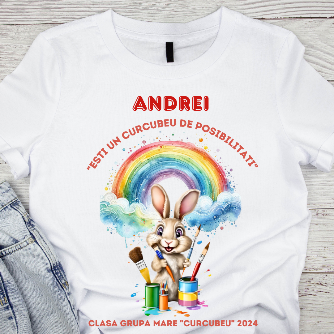 Tricou absolvire Grupa Curcubeului pentru elevi clasa 4 sau gradinita ABS1084