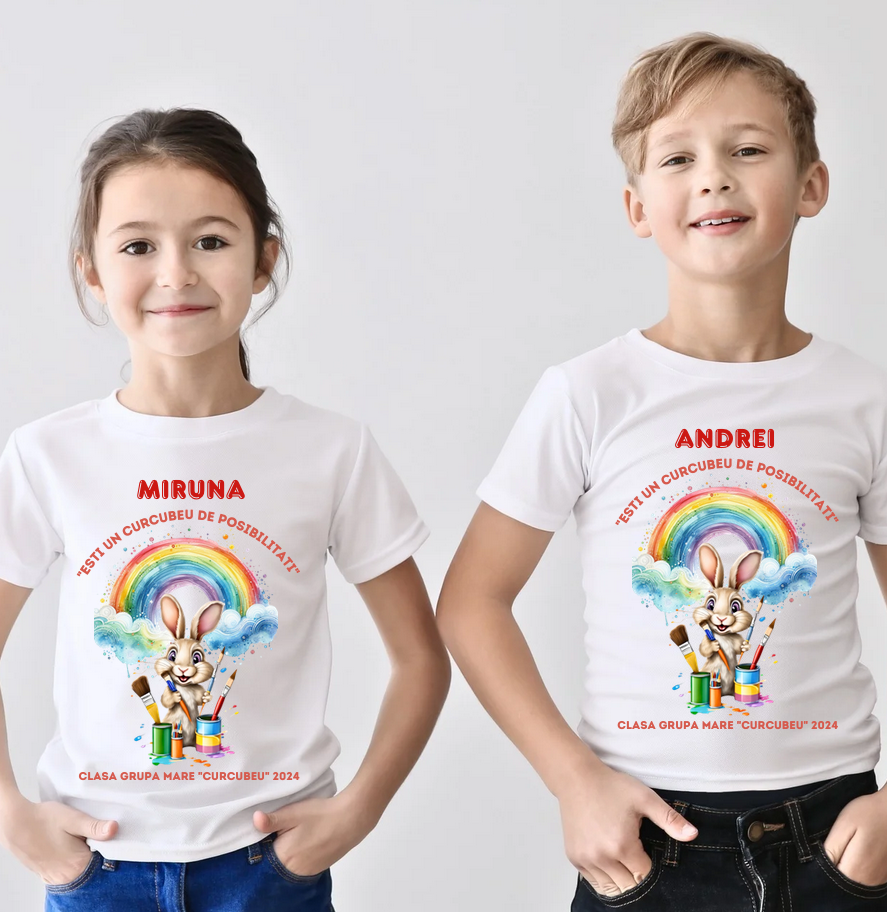 Tricou absolvire Grupa Curcubeului pentru elevi clasa 4 sau gradinita ABS1084