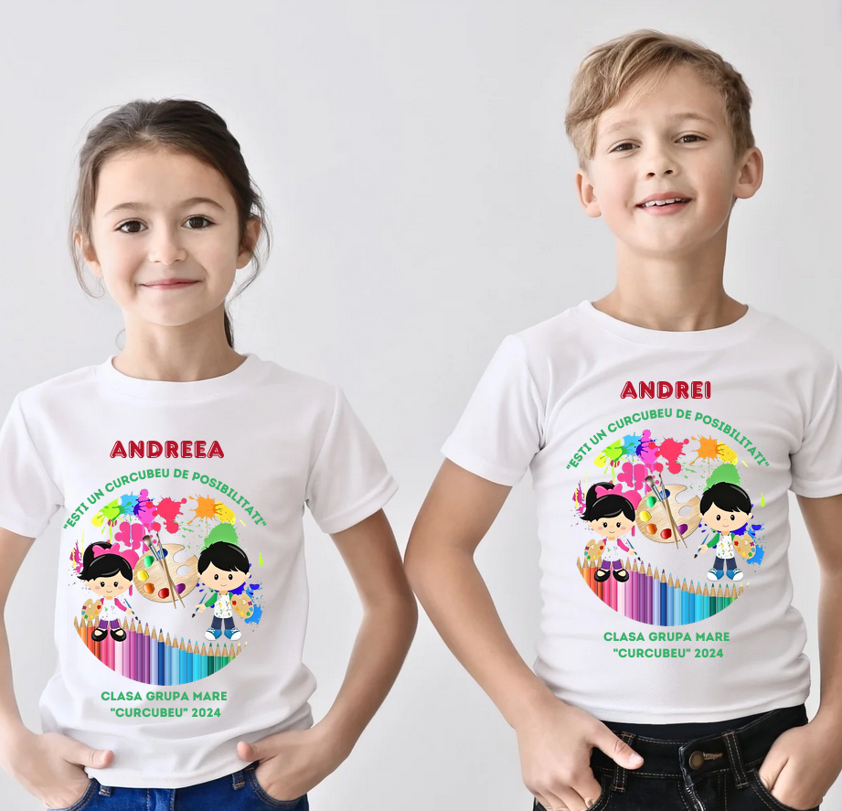 Tricou absolvire Grupa Curcubeului pentru elevi clasa 4 sau gradinita ABS1085