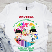 Tricou absolvire Grupa Curcubeului pentru elevi clasa 4 sau gradinita ABS1085