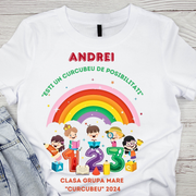 Tricou absolvire Grupa Curcubeului pentru elevi clasa 4 sau gradinita ABS1086