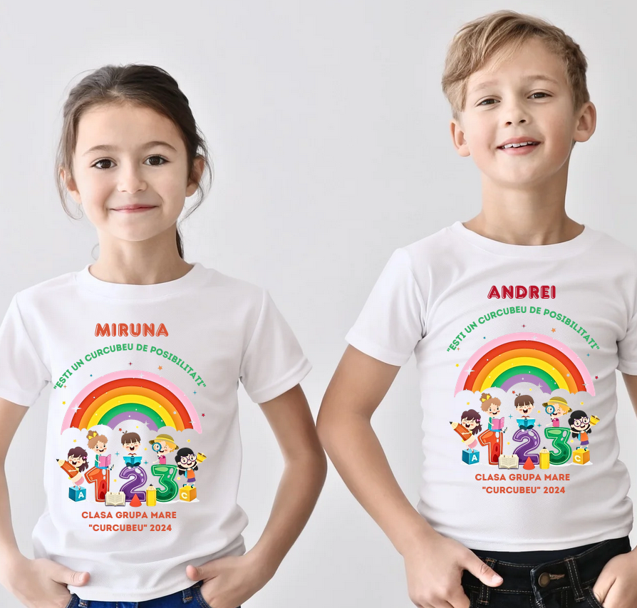 Tricou absolvire Grupa Curcubeului pentru elevi clasa 4 sau gradinita ABS1086