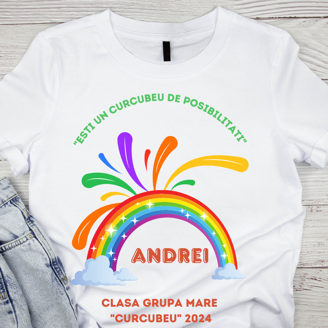 Tricou absolvire Grupa Curcubeului pentru elevi clasa 4 sau gradinita ABS1087