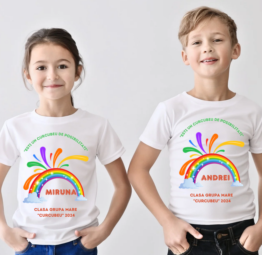 Tricou absolvire Grupa Curcubeului pentru elevi clasa 4 sau gradinita ABS1087