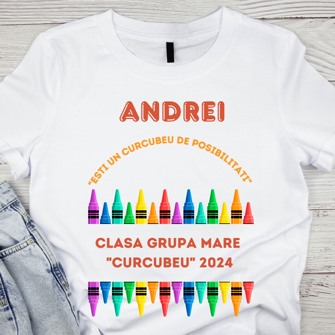 Tricou absolvire Grupa Curcubeului pentru elevi clasa 4 sau gradinita ABS1088