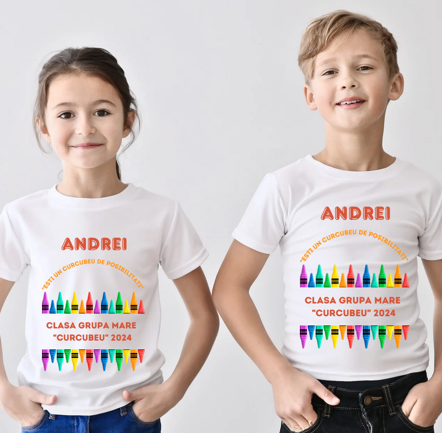 Tricou absolvire Grupa Curcubeului pentru elevi clasa 4 sau gradinita ABS1088