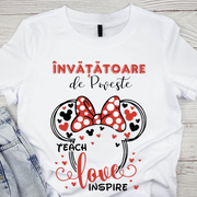 Tricou absolvire Minnie Mouse pentru elevi clasa 4 sau gradinita ABS10889