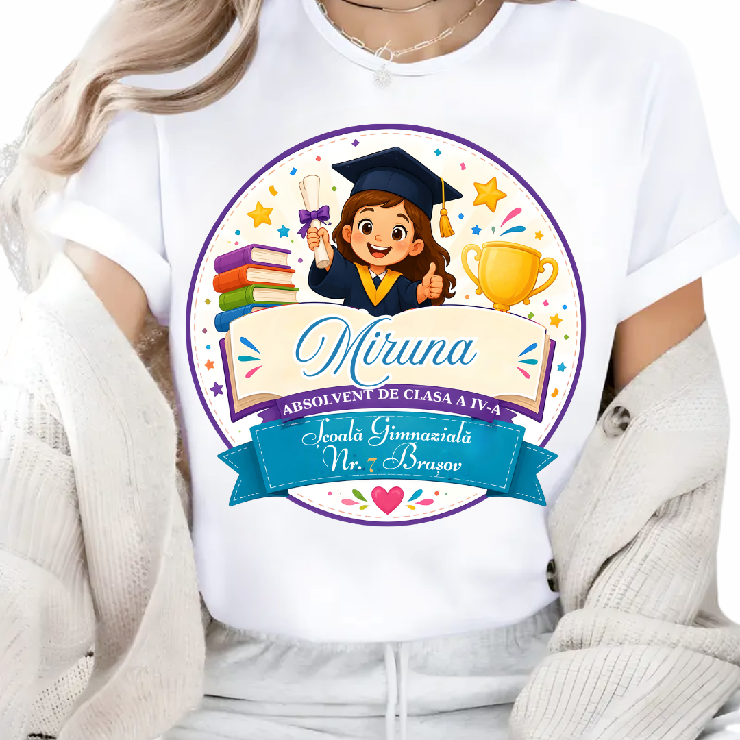 Tricou absolvire – Cadou Inspirat pentru Școală