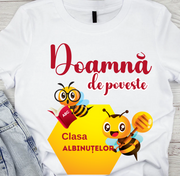 Tricou absolvire Albinute pentru  educatoare, elevi clasa 4 sau gradinita ABS10890 Invatatoare de poveste