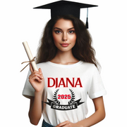 Tricou absolvire personalizat pentru elevi liceu sau  gimnaziala cu toca ABS1134