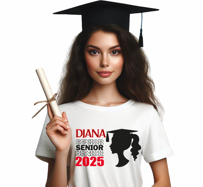Tricou absolvire personalizat pentru elevi liceu sau  gimnaziala cu toca ABS1135