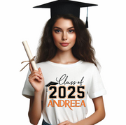 Tricou absolvire personalizat pentru elevi liceu sau  gimnaziala cu toca ABS1137