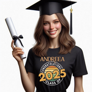 Tricou absolvire personalizat pentru elevi liceu sau  gimnaziala cu toca ABS1139