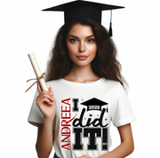 Tricou absolvire personalizat pentru elevi liceu sau  gimnaziala cu toca ABS1143