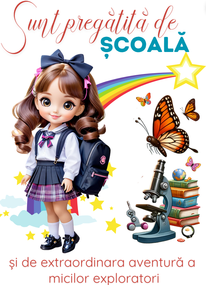 Tricou alb Back to school prima zi de gradinita  din bumbac ABS1131.4