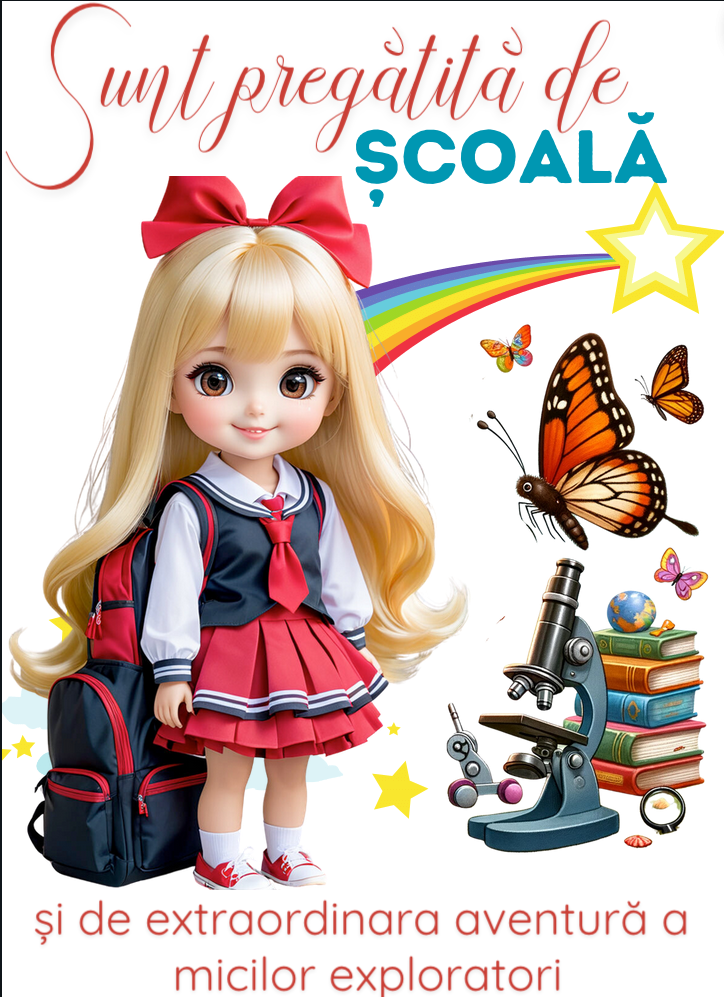 Tricou alb Back to school prima zi de gradinita  din bumbac ABS1131.6