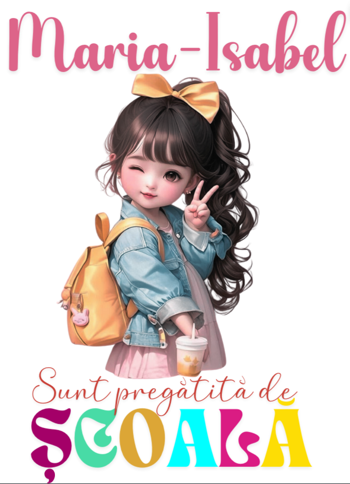 Tricou alb Back to school prima zi de gradinita  din bumbac ABS1132