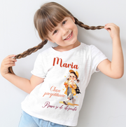 Tricou alb  Back to school prima zi de gradinita scoala din bumbac ABS11219
