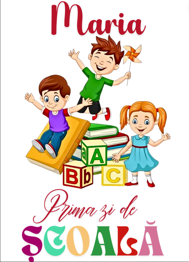 Tricou alb  Back to school prima zi de gradinita scoala din bumbac ABS11227