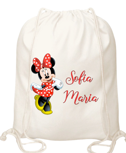 Set promotional Back to school prima zi de gradinita scoala din bumbac model Minnie  ABS334