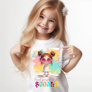 Tricou alb Back to school prima zi de scoala din bumbac
