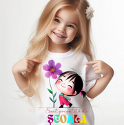 Tricou alb Back to school prima zi de scoala din bumbac