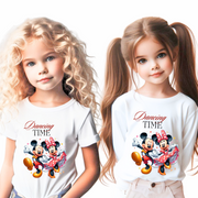 Tricou alb Clasa lui Minnie si Mickey Mouse dancing time din bumbac ABS116.11